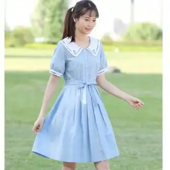 拼征夏季青少女孩初中生高中生十几岁大童12裙子1少女夏装连衣裙初浅