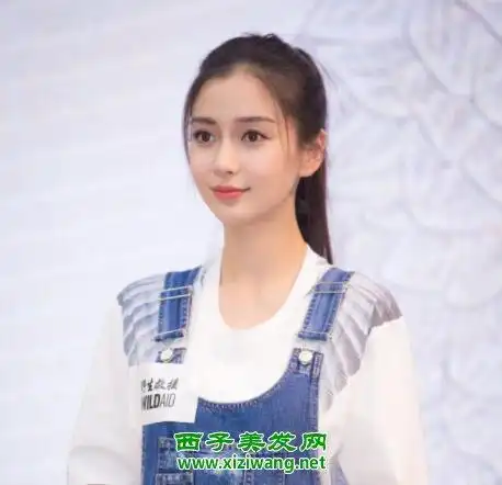 适合高中学生八字刘海马尾图片 高中生八字刘海马尾就是这么美