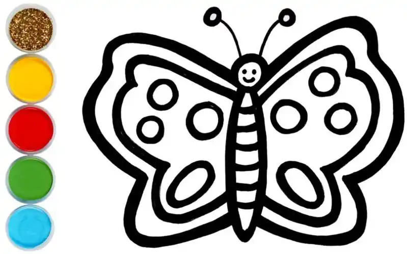 蝴蝶怎么画?少儿简笔画着色启蒙