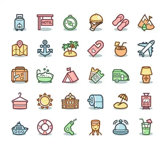 时尚简约清新可爱的优雅矢量图标icon集合-xd素材中文网