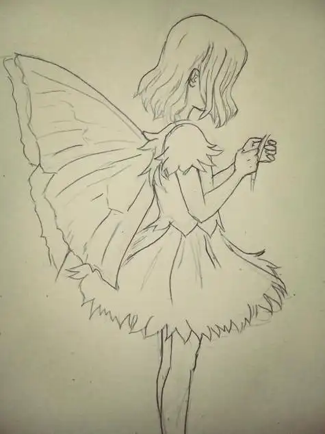 素描简笔画仙子 简笔画图片大全-蒲城教育文学网