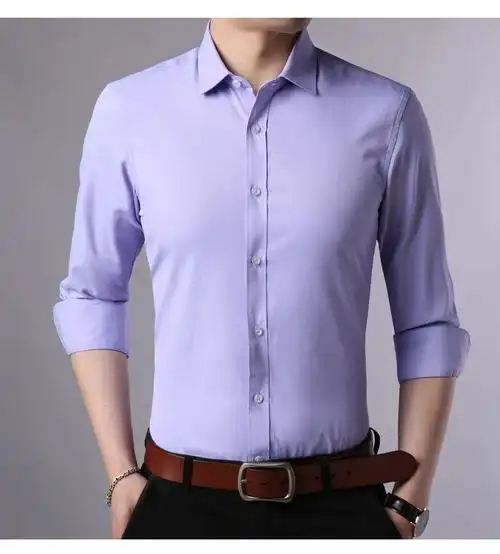 罗蒙(romon)红色衬衫男长袖冰丝秋季薄款新郎结婚婚宴喜公公爸爸春