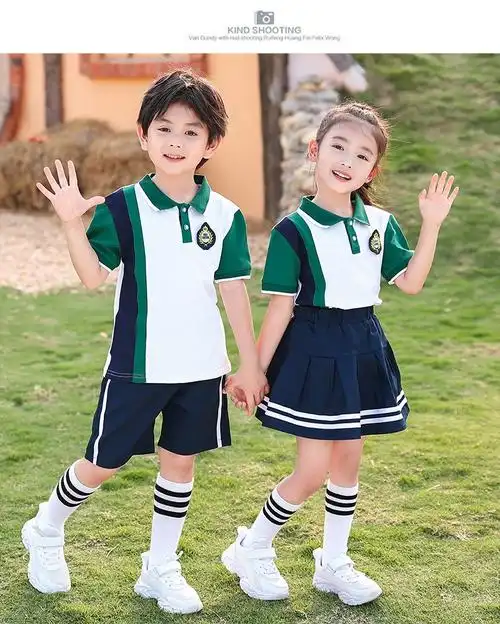 幼儿园园服儿童夏季班服短袖小学生校服套装一年级毕业服运动服 款式