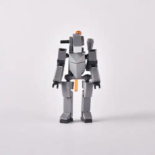 武士机甲积木战士机器人模型拼装玩具兼容乐高小颗粒moc套装跨境