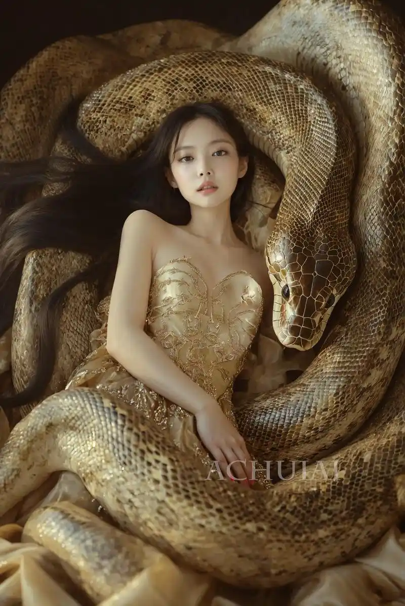 给珍妮做了一组蛇女写真,大家喜欢吗?#jennie #jen - 抖音