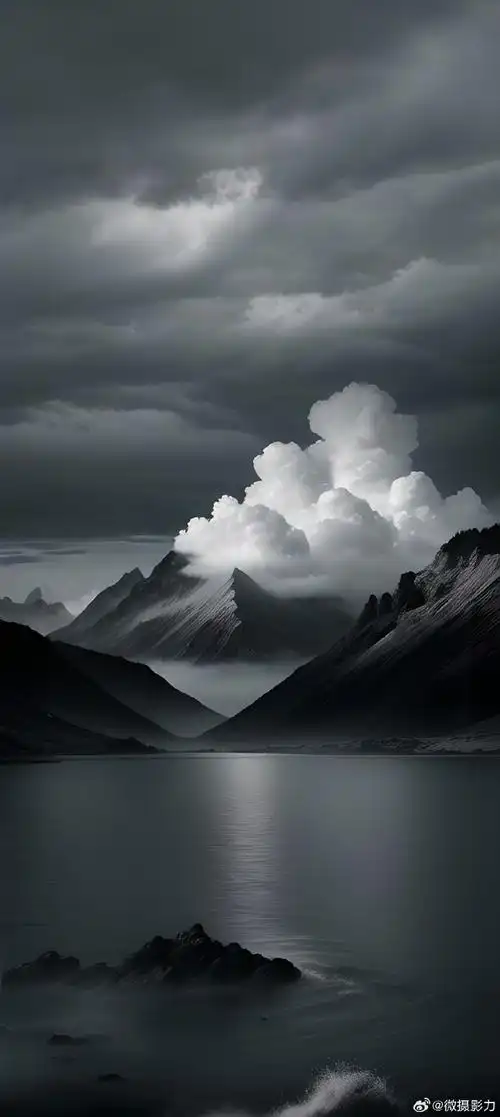 ai壁纸110|黑白高级影调,精美手机壁纸,可直接保存#黑白摄影