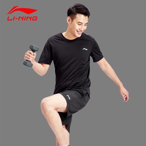 李宁运动套装夏季新款短袖短裤冰丝速干透气运动套装