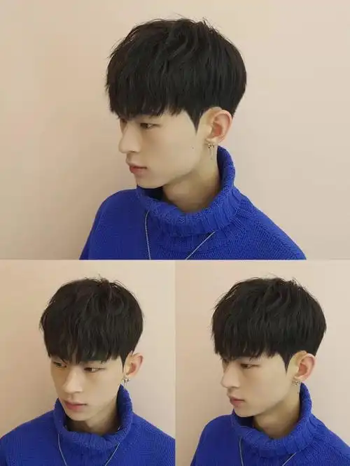 选择这种纹理烫分头得爱心刘海,阳光又时尚,也是比较适合学生得发型