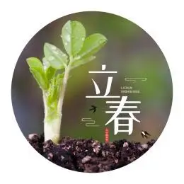 中国24节气之一的立春圆形图