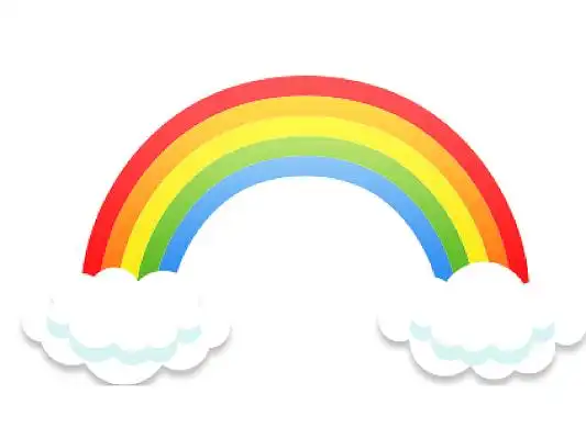 彩虹元素套图png元素天气儿童节可爱五角星表情卡通笑脸星星五彩斑斓