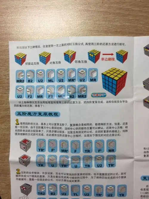 魔方自带的说明书图纸去卖魔方地方求来一张啊那里