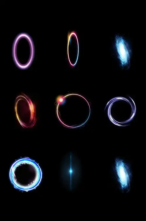 炫光火焰烟雾笔刷立即下载金色绚丽光效光晕元素珠光梦幻渐变光效特效