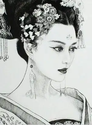 粉丝手绘《武媚娘传奇》钢笔画