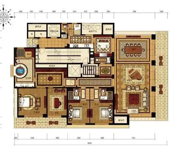 400平米梦幻空中殿堂大平层奢华的天花板户型