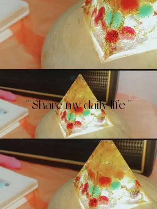 金字塔钥匙扣滴胶手工