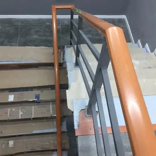 高分子pvc树脂胶木塑木热弯楼梯扶手室内外护栏楼梯扶手