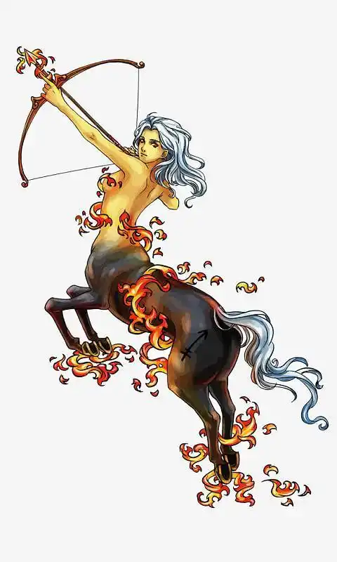 射手星座png下载aipng十二星座素材epspng矢量射手座少女png卡通手绘