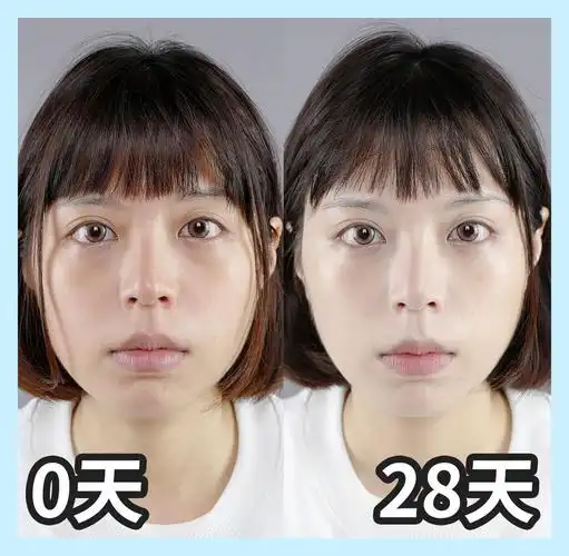 坚持使用了一个月左右之后,两人都能感觉到肤色提亮变白,脸颊的线条也