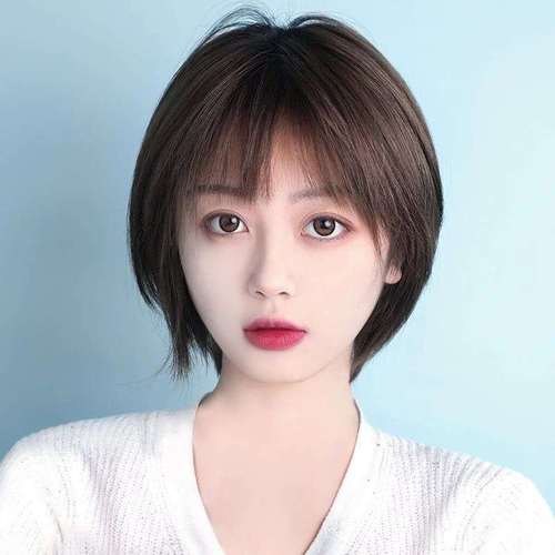 一刀切假发大圆脸适合的女全头套长款减龄齐耳2021年流行仿真高端