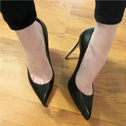 12cm大码高跟鞋超细跟伪娘变装反串cd可定制cl性感哑光尖头女鞋