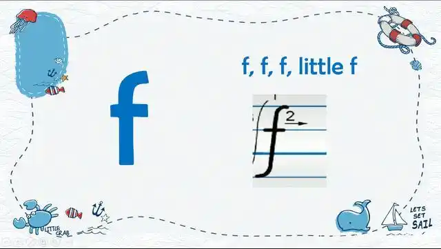 接着,一起来认识小写字母f f,f,f, little f