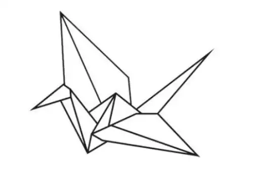 涂色千纸鹤简笔画步骤画法 可爱卡通千纸鹤简笔画怎么画