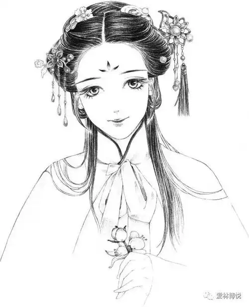 素描教你画婉约秀美的古风美人