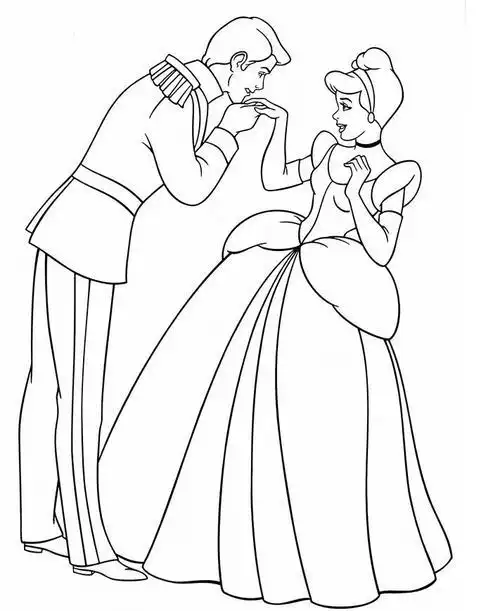 王子抱着公主简笔画