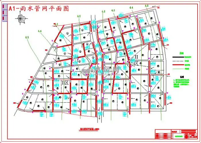 a1-雨水管网平面图