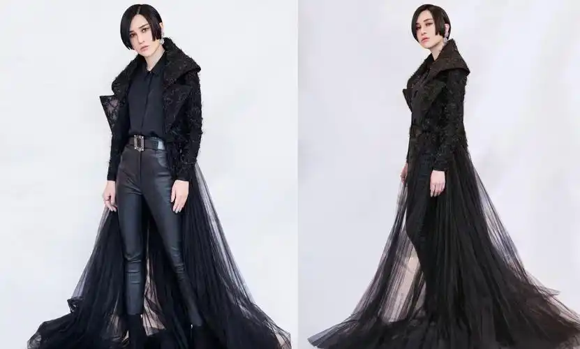 尚雯婕居然这么时髦,皮短裤配过膝长靴,网友:不看脸就能美成花