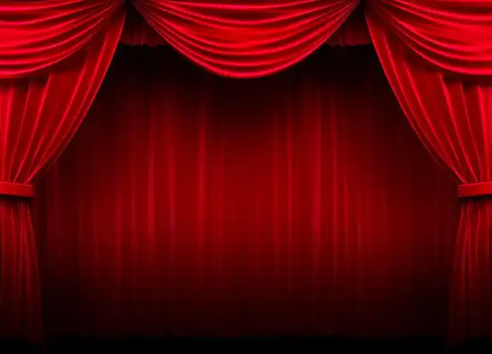 红舞台幕布背景概念