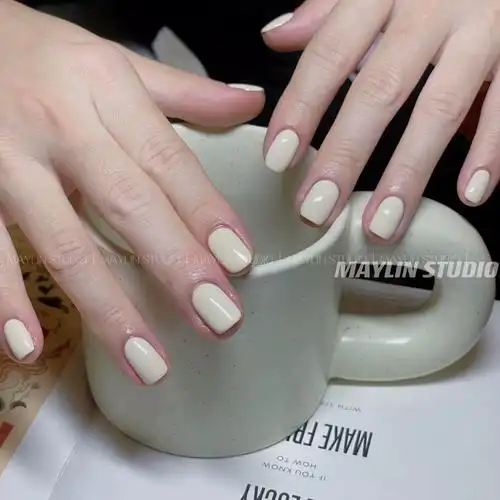 单色穿戴甲纯色美甲贴片复古定制颜色显白短款手工光疗假指甲成品