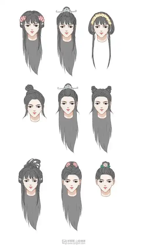 古风女性的发型设计