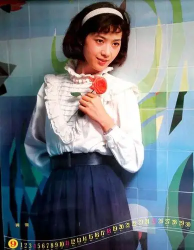 30多年前的记忆,12张老挂历上的龚雪,一代女星恰似空谷幽兰