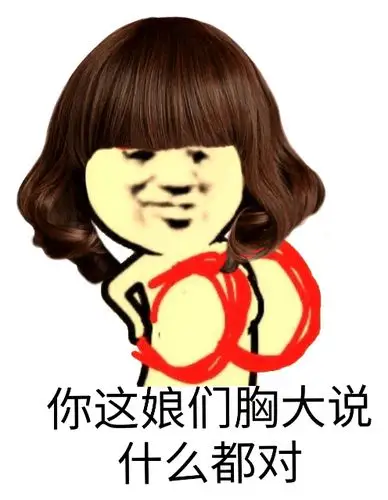 你这娘们胸大说什么都对 - 斗图表情包 - 斗图神器 - adoutu.com