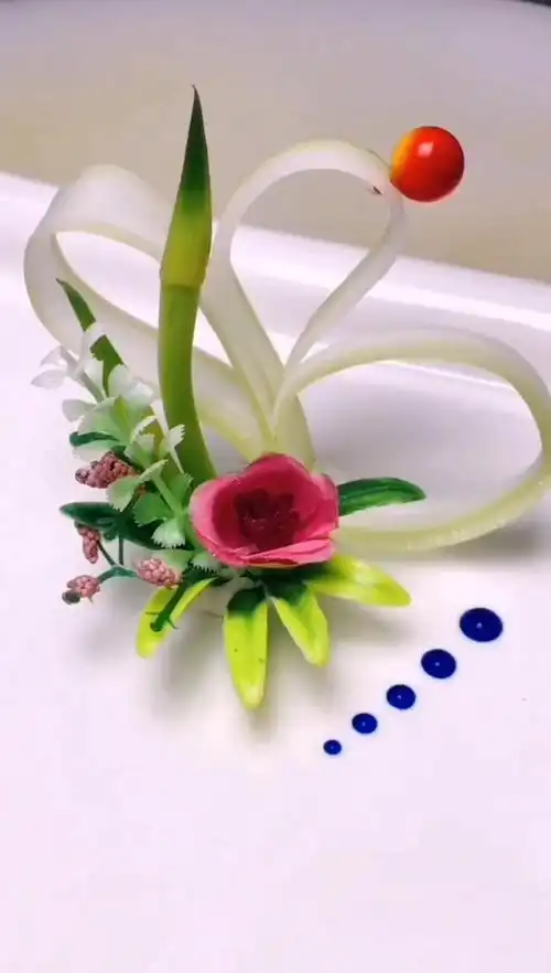 简单盘饰教程美食创意盘饰热菜摆盘果蔬创意盘饰