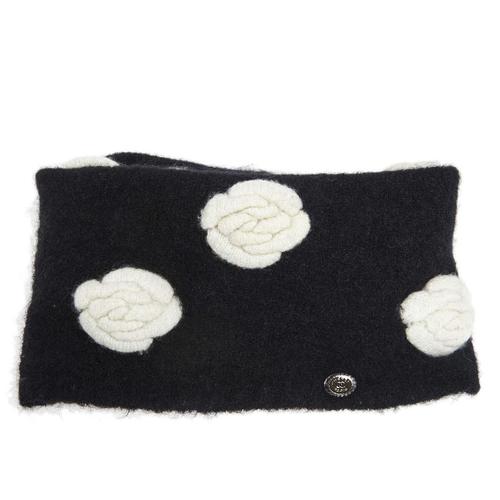 香奈儿chanel女款围巾|black camelia applique mohair neck warmer