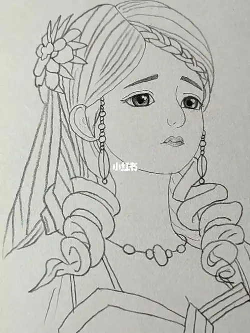 灵公主怎么画简笔画