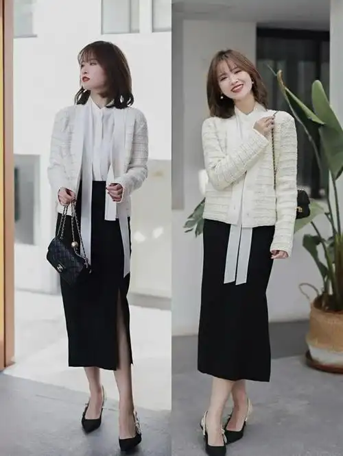 赶紧准备这些"过膝裙",不仅遮肉还巨显瘦|长裙|上衣|裙子|高腰|高跟鞋