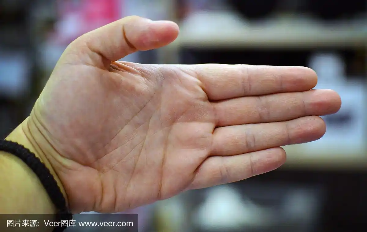 特写左男人手掌