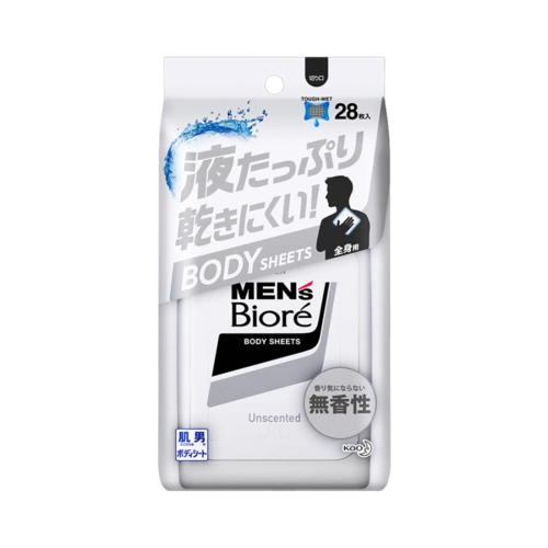 biore 碧柔 水润亲肤男士身体清洁湿巾(新旧包装随机发货) 无香型 28