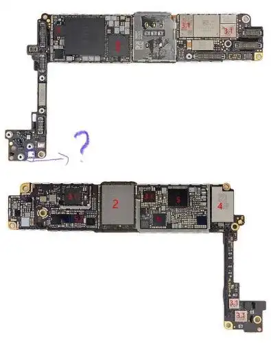 苹果8主板元件识别