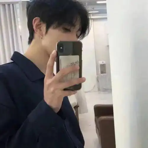 手机对镜自拍挡脸头像