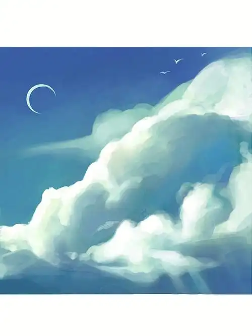 板绘云朵分步骤教程ipad自带笔刷