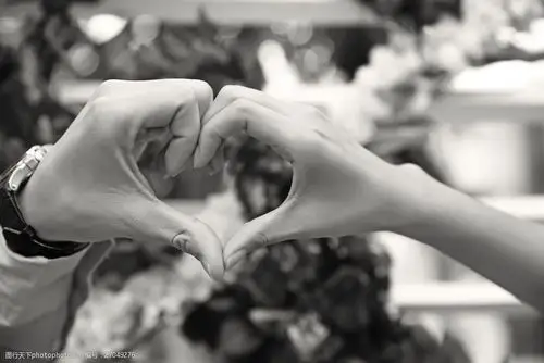 情侣爱心手势图片