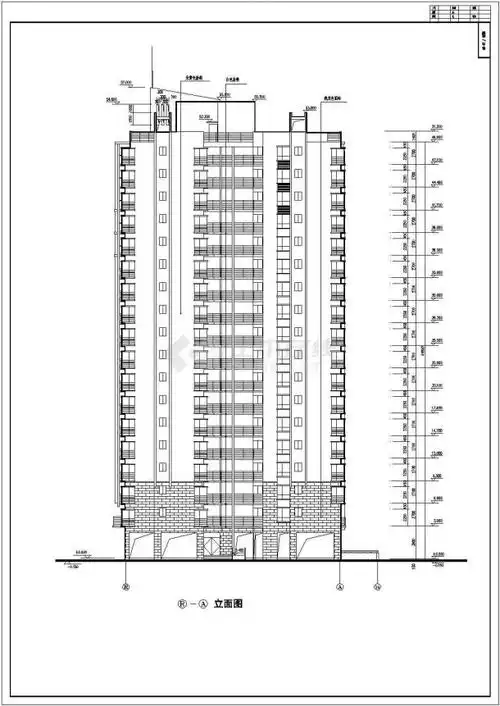 某小区高层住宅楼全套建筑施工图