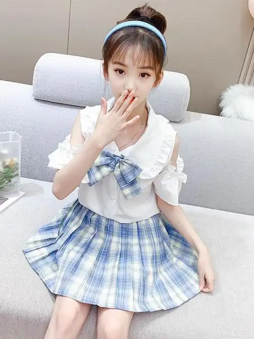 露肩jk制服女童全套小学生正版裙子套装10岁cosplay女装