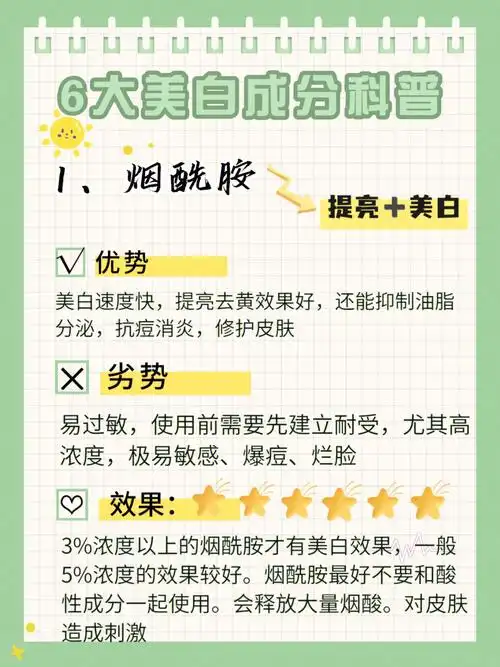 必知的6大美白成分科普一下