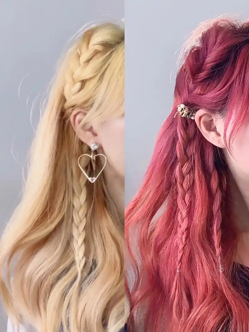 新年发型安排6015长发版甜心编发95敲减龄.