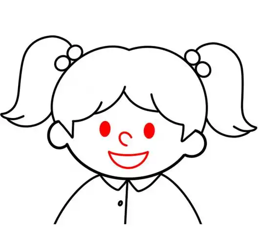 可爱卡通小女孩简笔画教学步骤 漂亮彩色卡通小女孩简笔画怎么画